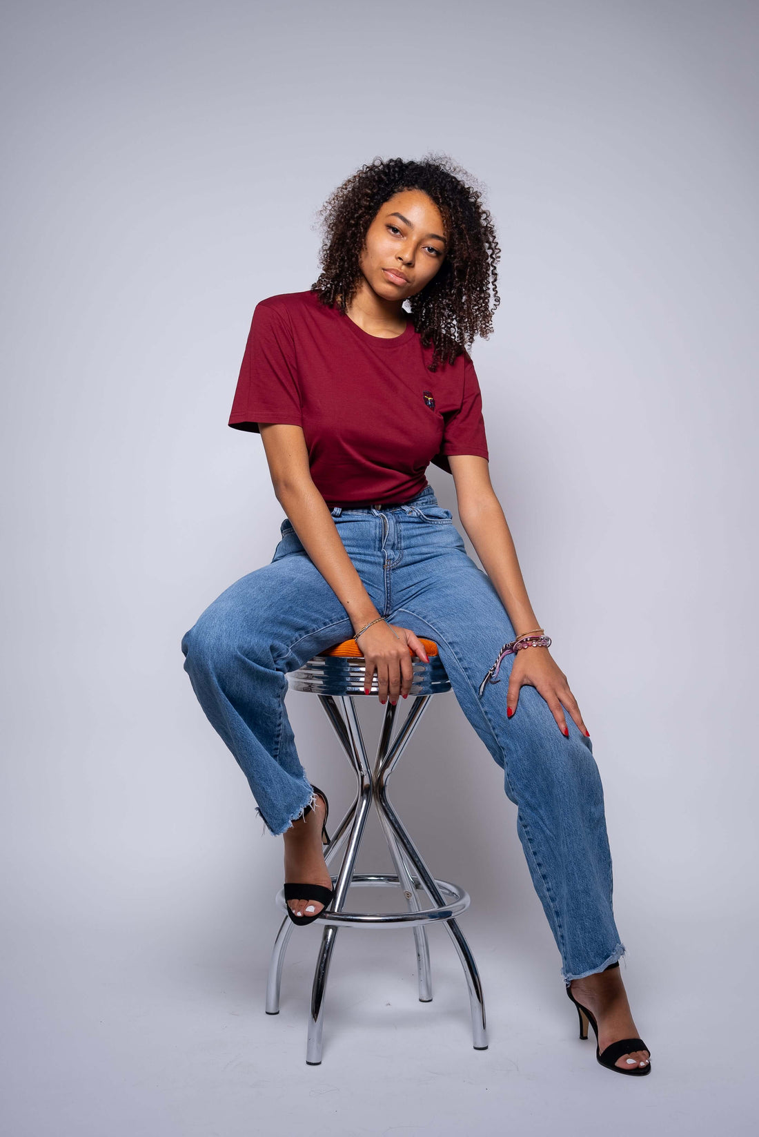 Unisex-T-Shirt in Bordeaux