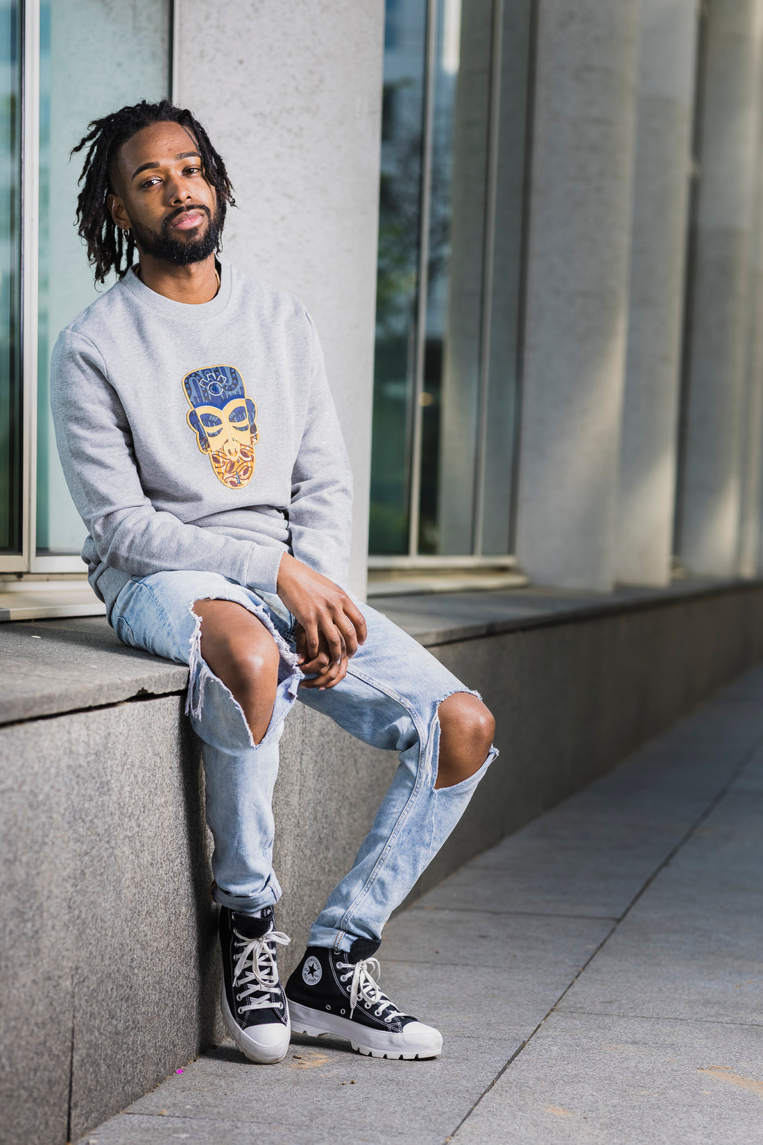 CHINA-GRAUES SWEATSHIRT