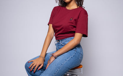 T-SHIRT BORDEAUX UNISEXE