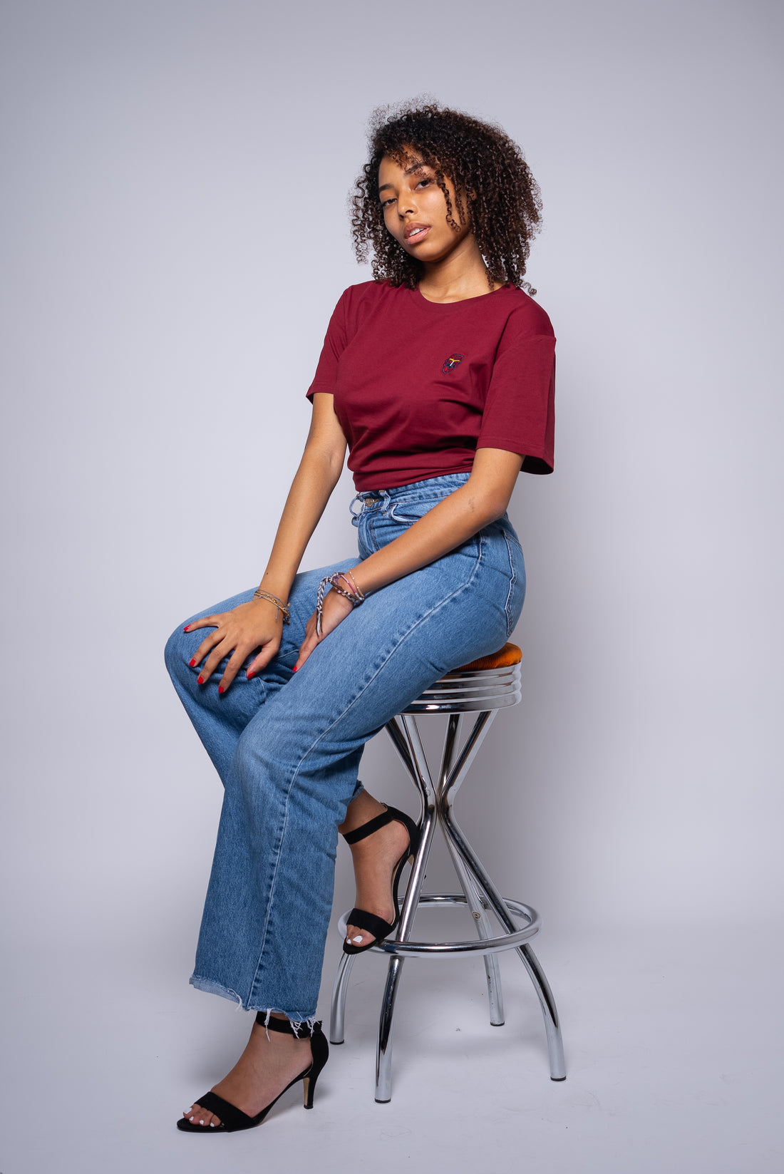 Unisex-T-Shirt in Bordeaux